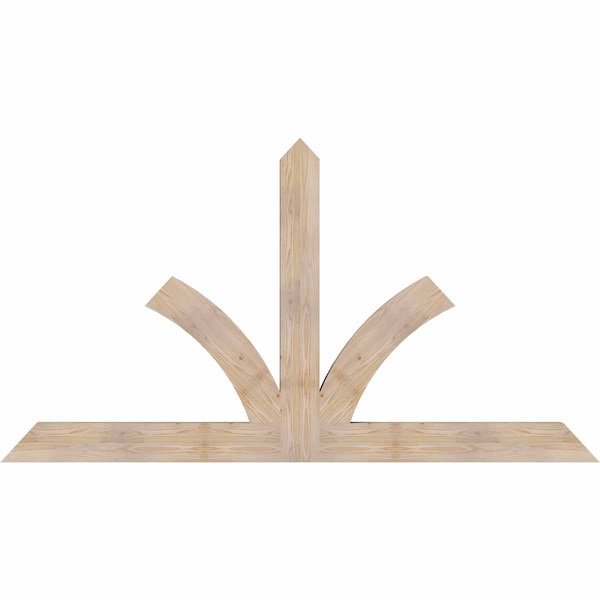Ekena Millwork Richland Smooth Timber Gable Bracket, Douglas Fir, 84"W x 45"H x 3 1/2"D x 5 1/2"F, 13/12 Pitch GBW084X45X0406RIC00SDF - main